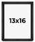 13x16 Shadow Box 1" Depth Black Picture Frame - UV Acrylic, Backing, Hanging Hardware